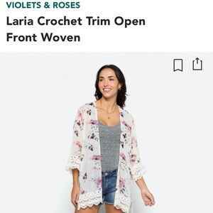 Mason and Bell  Stitch Fix, Large/Pink and White, open front Brand New Not Worn